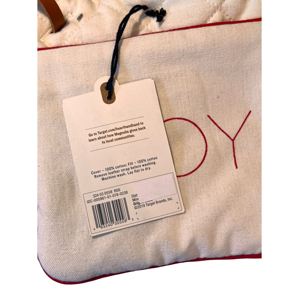 Hearth & Hand Magnolia JOY Potholder Set 2pc Red White Ticking Stripe Holiday - Picture 6 of 6